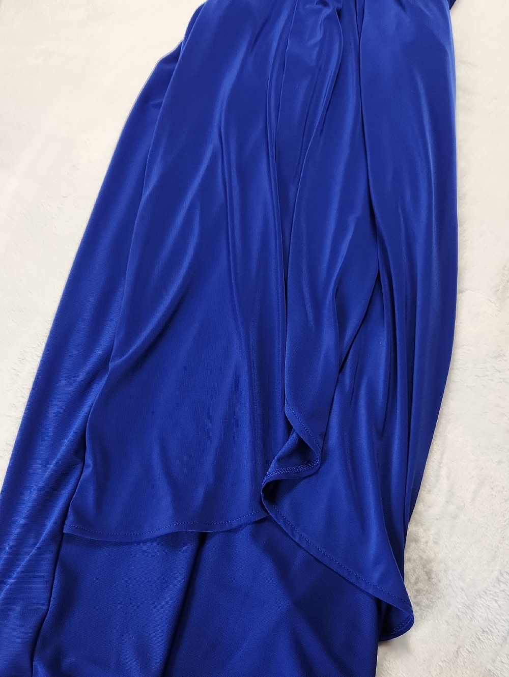 ✨ Kensie Cobalt Blue Halter Dress ✨ Size 8 - Metallic Chain Neckline - Picture 16 of 16